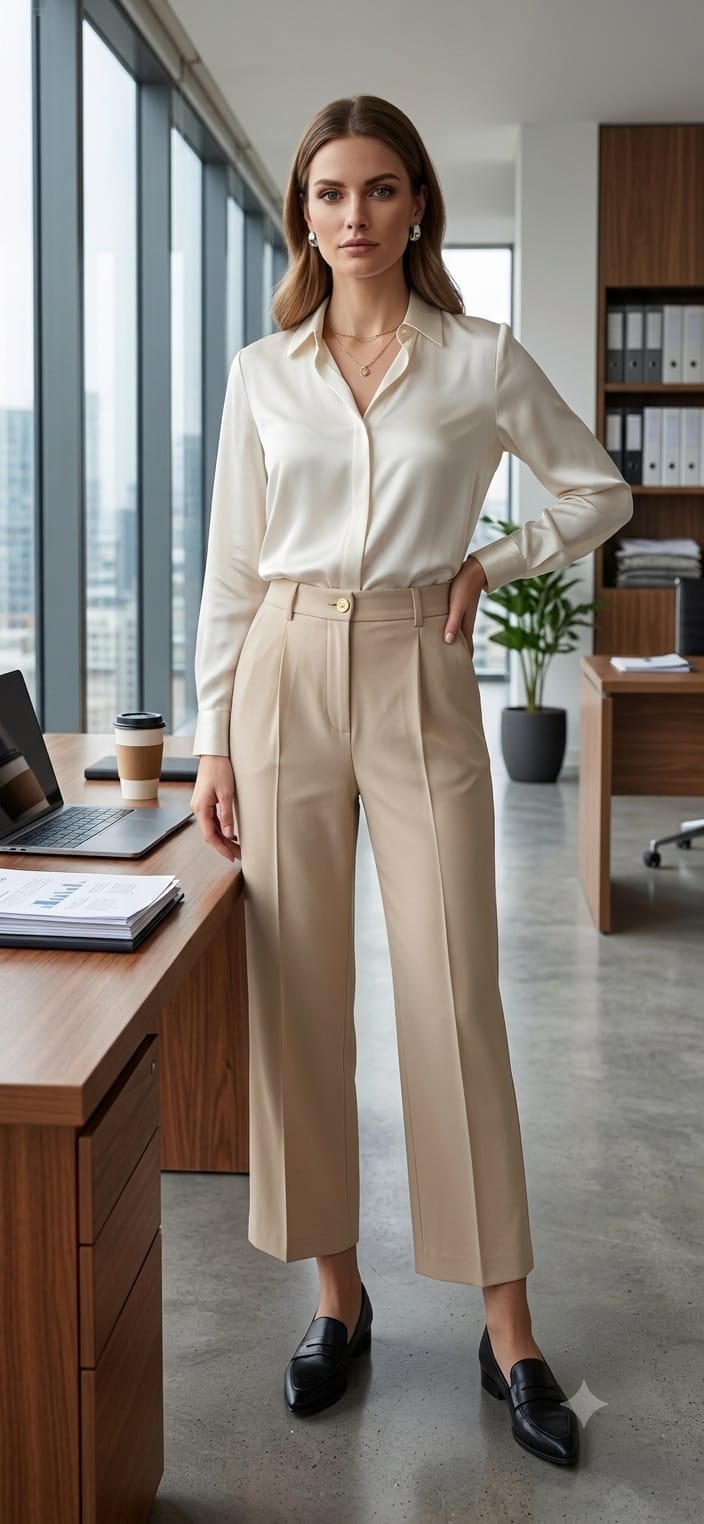 Korean Pants - Olive model shot