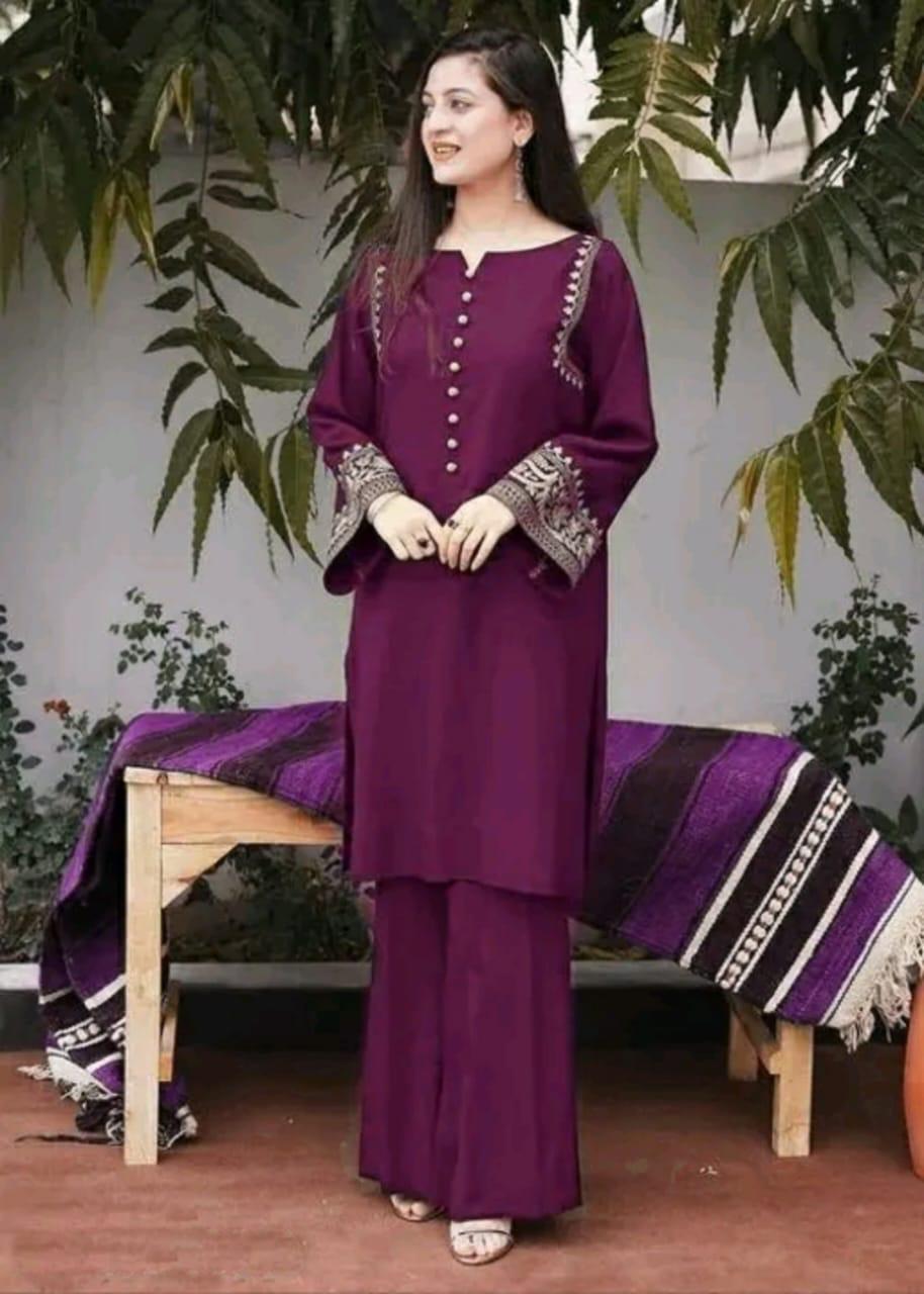 Premium Cotton Co-ord Set | Loose Fit Kurti with Printed Palazzo | Yellow & Rani
