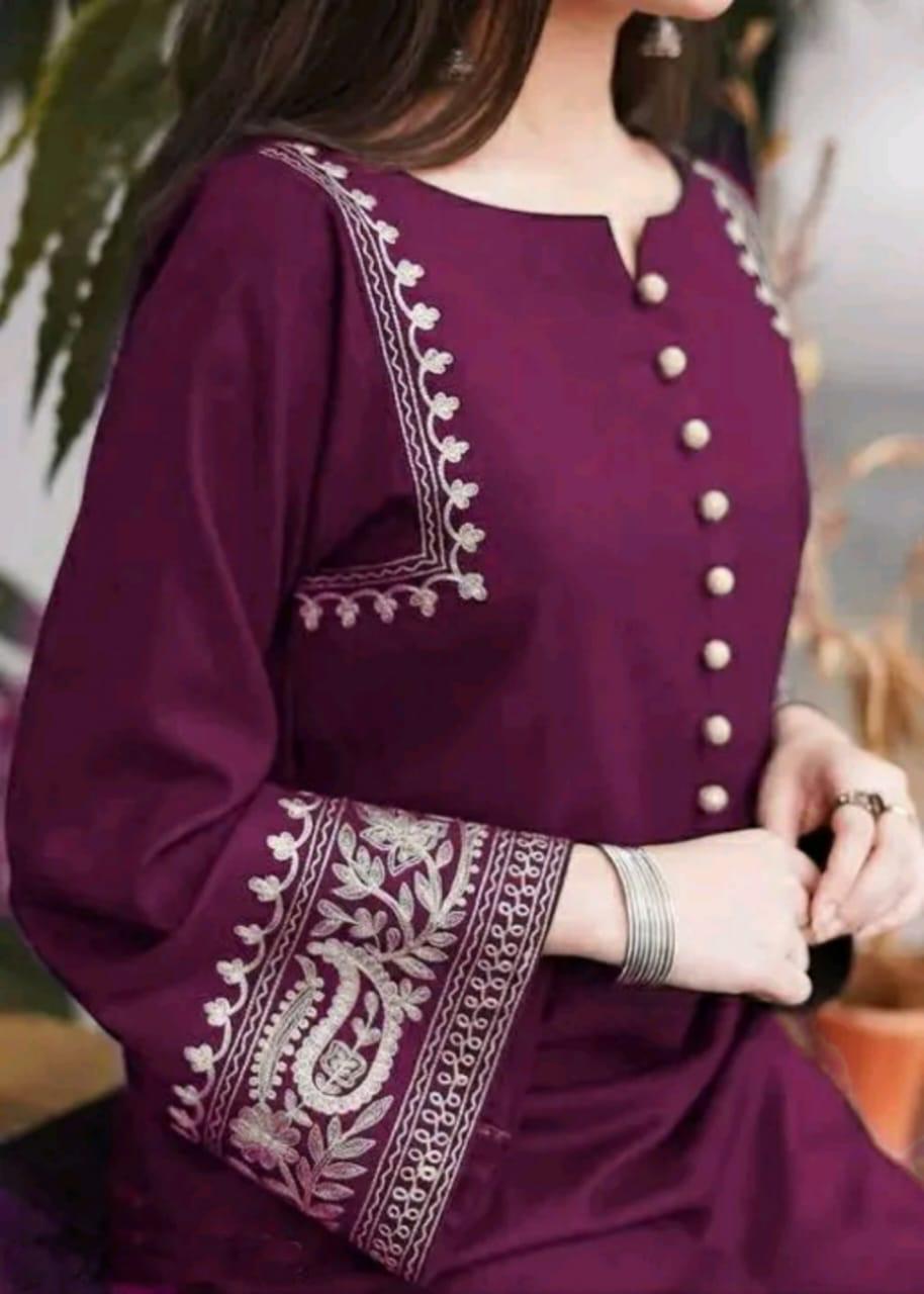 Premium Cotton Co-ord Set | Loose Fit Kurti with Printed Palazzo | Yellow & Rani