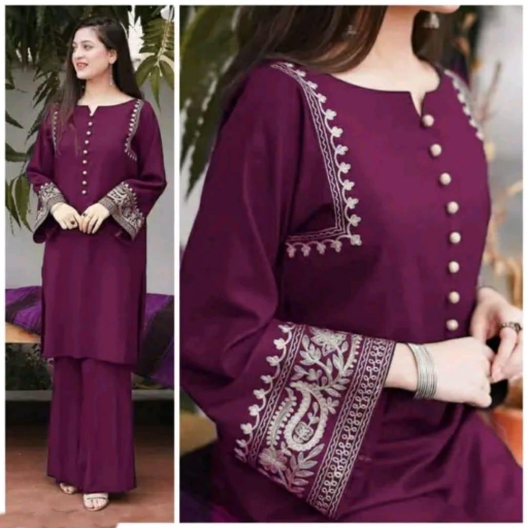 Premium Cotton Co-ord Set | Loose Fit Kurti with Printed Palazzo | Yellow & Rani