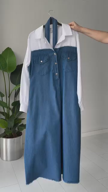 Denim Long Dress