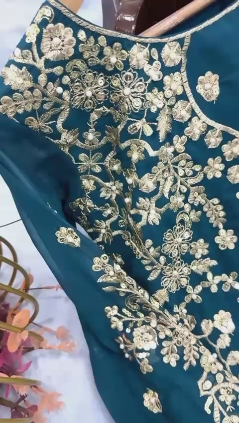 Maverick Fusion Designer Top–Plazzo Dupatta Set