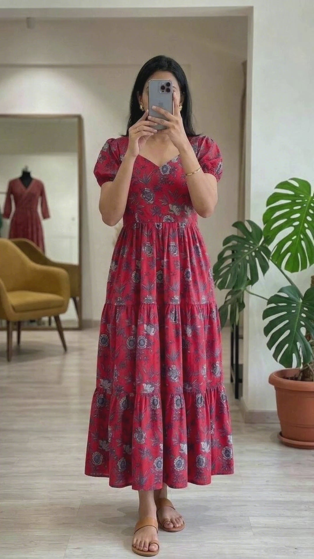 Soft Cotton Floral Maxi Dress