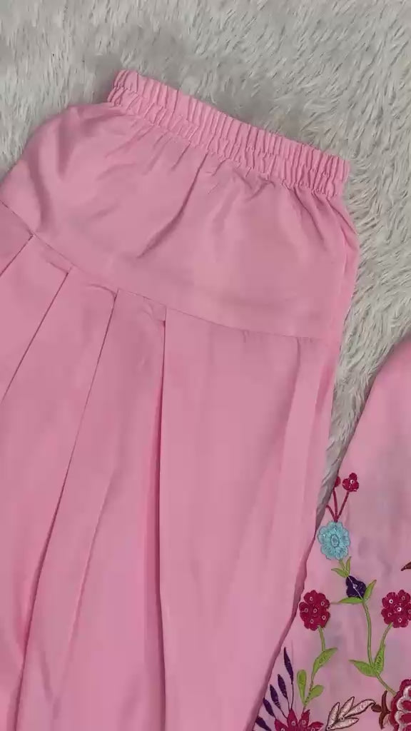 Designer Embroidered Farsi Salwar Suit with Dupatta