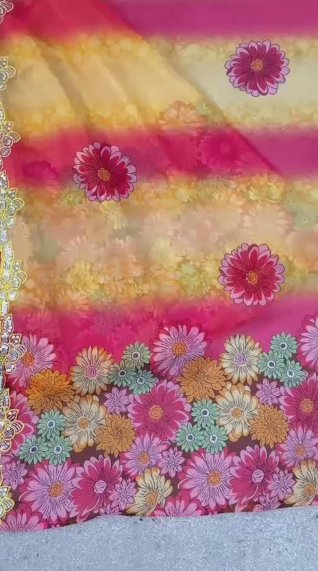 Maverick Fusion Embroidered Gown Set