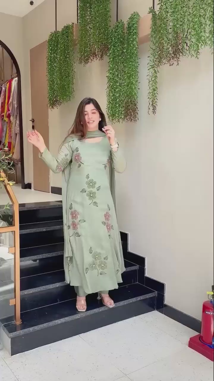 Maverick Fusion 3 Piece A-line Kurti Set