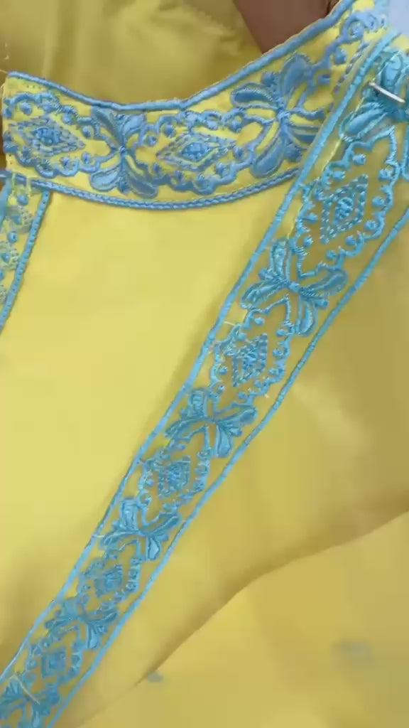 Designer Party Wear Yellow Coord Set – Pure Natural Crepe Silk with Dupatta