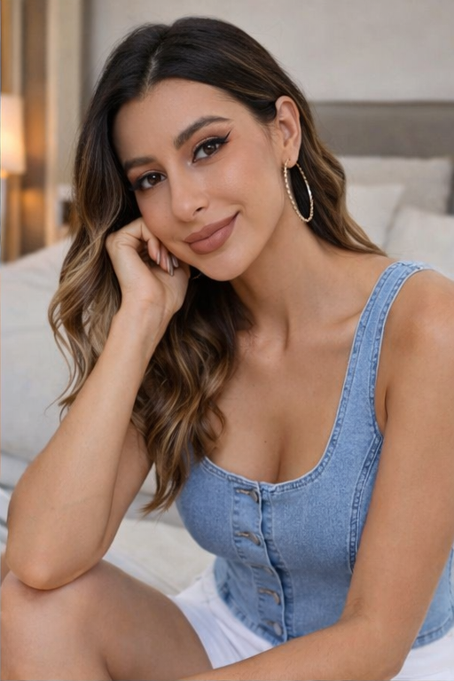 Denim Square Neck Corset Crop Top